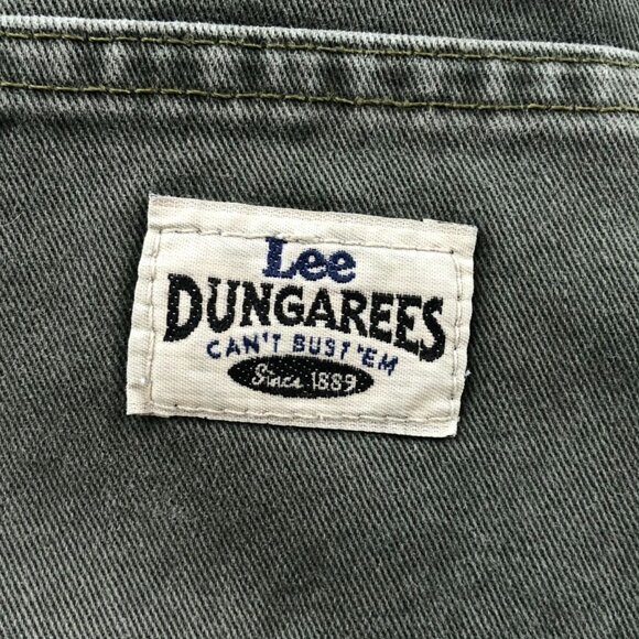 Lee Womens Dungarees Pants Size 9 Long Vintage Carpenter Workwear Straight Green - Picture 8 of 13